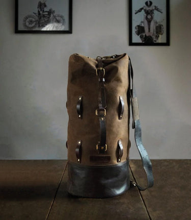 Sac Moto Military Duffle Bag Trip Machine - Marron - cafetwin