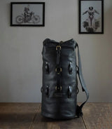 Motorcycle Bag Military Duffle Bag Trip Machine - Black - cafetwin