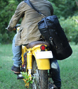 Motorcycle Bag Military Duffle Bag Trip Machine - Black - cafetwin