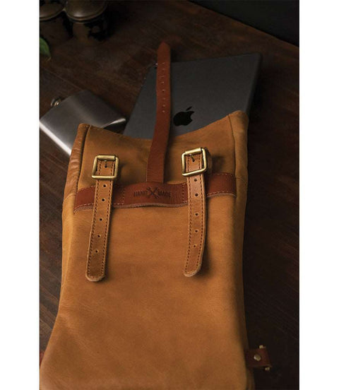 Borsa Moto Laterale Vintage Trip Machine Vintage Tan