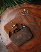 Motorcycle Bag "Sidekick" Brown - Multifunctional - cafetwin