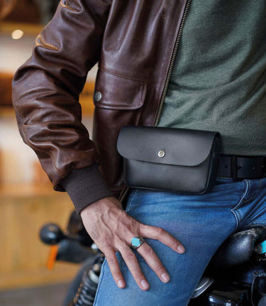 Sacoche Moto "Sidekick" Noire - Multifonction - cafetwin