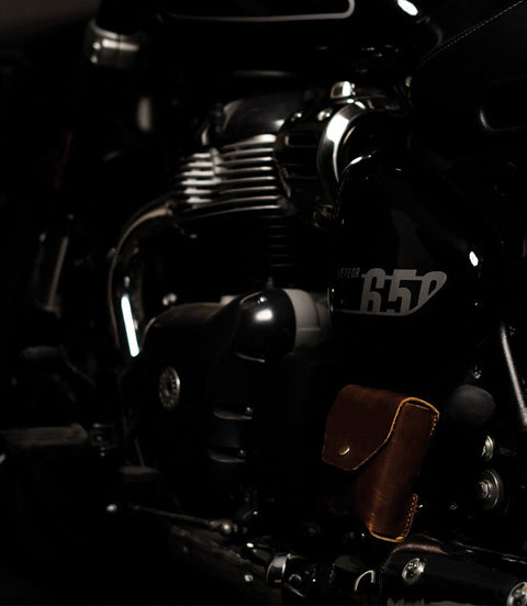 Borsa Porta Casco Cognac - Trip Machine - cafetwin