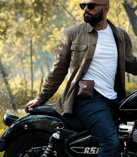 Borsa Porta Casco Cognac - Trip Machine - cafetwin