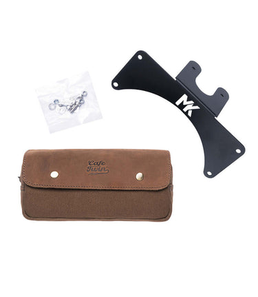 Duffle Bag Brown Front for Super Meteor 650 - cafetwin