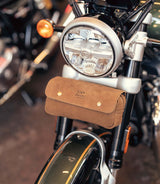 Duffle Bag Brown Front for Super Meteor 650 - cafetwin