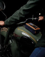 Trip Machine Navigator Blue Tan Magnetic Tank Bag - cafetwin