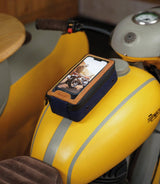 Tank Bag Magnetica Trip Machine Navigator Blue Tan - cafetwin