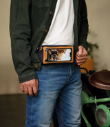 Tank Bag Magnetica Trip Machine Navigator Blue Tan - cafetwin