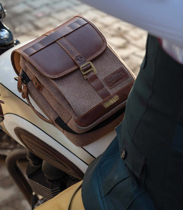 Borsa Serbatoio Moto Cartographer Cognac DGR - Trip Machine - cafetwin