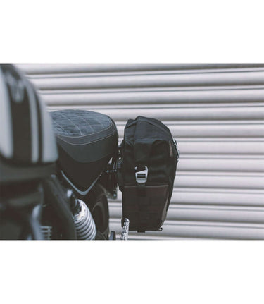Sw Motech LC1 Bag Black Edition + Frame for Street Twin 900 - Left Side - cafetwin