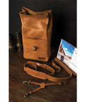 Borsa Moto Laterale Vintage Trip Machine Vintage Tan