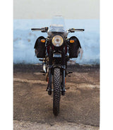 Saddlebags Front panels for Himalayan 410 - Cafe Twin x Trip Machine - Black - cafetwin