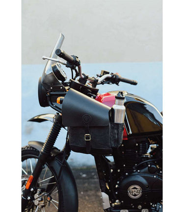 Saddlebags Front panels for Himalayan 410 - Cafe Twin x Trip Machine - Black - cafetwin