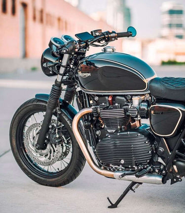 Black Engine Clutch Cover for Triumph - cafetwin