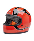 Casco Biltwell Gringo Comp Orange Flames - cafetwin