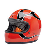 Helm Biltwell Gringo Comp Orange Flames - cafetwin