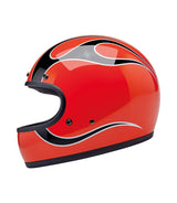 Helm Biltwell Gringo Comp Orange Flames - cafetwin