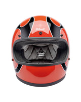 Biltwell Gringo Comp Helmet Orange Flames - cafetwin
