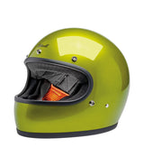 Biltwell Gringo Helmet Metallic Lime - cafetwin