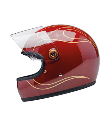 Helmet Biltwell Gringo S Garnet Red Flames - cafetwin