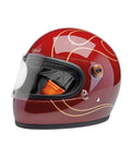 Casco Biltwell Gringo S Garnet Red Flames - cafetwin