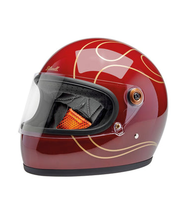 Helmet Biltwell Gringo S Garnet Red Flames - cafetwin
