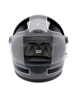 Biltwell Gringo S Storm Grey/Black Tracker Gloss Helmet - cafetwin