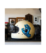 Casco Biltwell Gringo Santa Cruz Handmade Helmet Vintage White - cafetwin