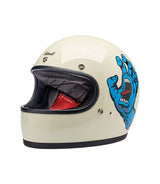 Casco Biltwell Gringo Santa Cruz Handmade Helmet Vintage White - cafetwin