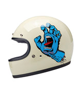 Casco Biltwell Gringo Santa Cruz Handmade Helmet Vintage White - cafetwin