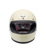 Casco Biltwell Gringo Santa Cruz Handmade Helmet Vintage White - cafetwin