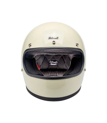 Casco Biltwell Gringo Santa Cruz Handmade Helmet Vintage White - cafetwin