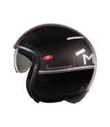 Royal Enfield Aviator Grey/Black Demi-Jet Helmet - cafetwin