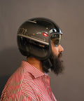 Casco Demi Jett Royal Enfield Aviator Grey/Black - cafetwin