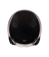 Royal Enfield Aviator Grey/Black Demi-Jet Helmet - cafetwin