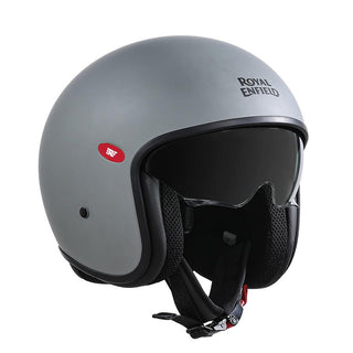 Royal Enfield Aviator Grey Demi Jet Helmet - cafetwin