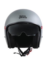 Royal Enfield Aviator Grey Demi Jet Helmet - cafetwin