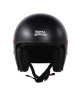 Royal Enfield Aviator Black Demi Jet Helmet - cafetwin