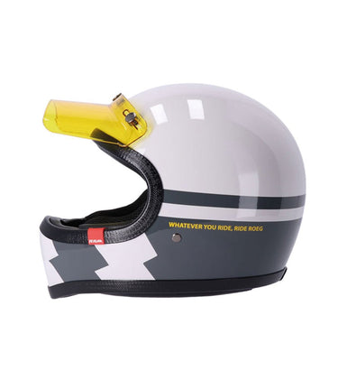 Full-Face Helmet Enduro Vintage Peruna 2.0 Fog Line - cafetwin