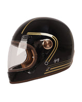 Roadster III Full Face Helmet Gold and Black - By City - cafetwin