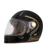 Roadster III Full Face Helmet Gold and Black - By City - cafetwin
