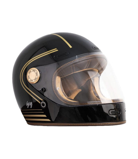 Casco Integrale Roadster III Oro e Nero - By City - cafetwin