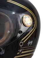 Roadster III Full Face Helmet Gold and Black - By City - cafetwin