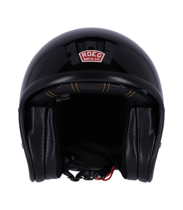 Helmet Jet with Roeg Sundown Goggles Vintage Black - cafetwin