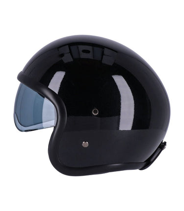 Helmet Jet with Roeg Sundown Goggles Vintage Black - cafetwin