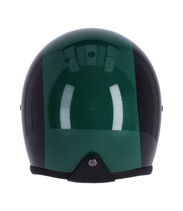 Helmet Jet with Roeg Sundown Goggles Vintage Black Green - cafetwin