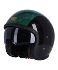 Casco Jet con Occhiali Roeg Sundown Vintage Nero Verde - cafetwin
