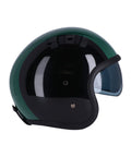 Casco Jet con Occhiali Roeg Sundown Vintage Nero Verde - cafetwin