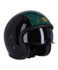 Casco Jet con Occhiali Roeg Sundown Vintage Nero Verde - cafetwin